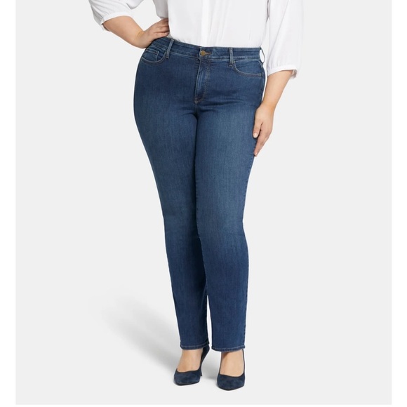 NYDJ Marilyn Straight Plus Size Denim Jeans - Picture 1 of 8